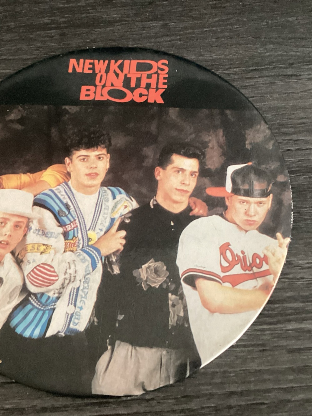 Vtg. New Kids on the Block Extra Large Promotional button/Pin 1980s,1990s.